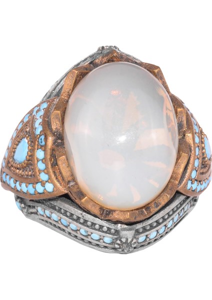 925 Ayar Gümüş Yüzük ile Oval Opal Taşı - Dikkat Çekici Takı Parçası