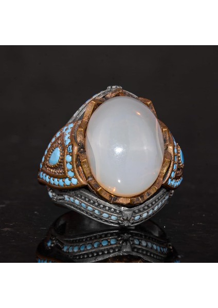 925 Ayar Gümüş Yüzük ile Oval Opal Taşı - Dikkat Çekici Takı Parçası indirimleri