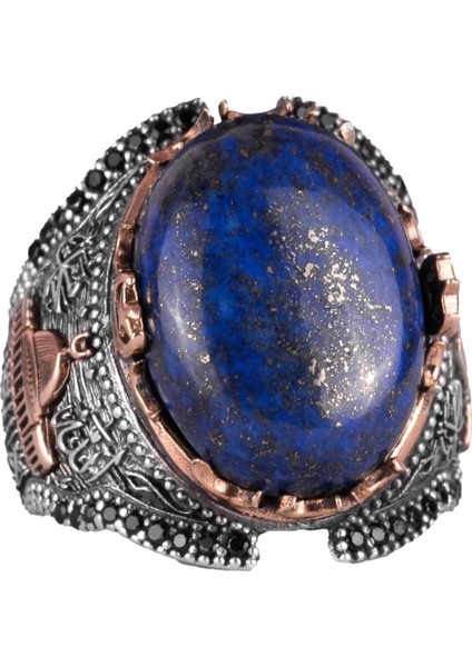 El Yapımı Lapis Lazuli Taş Yüzük, Gümüş Camii Yüzük, 925 Ayar Sert Gümüş Erkek Yüzük - Bilgelik ve Tasarımı