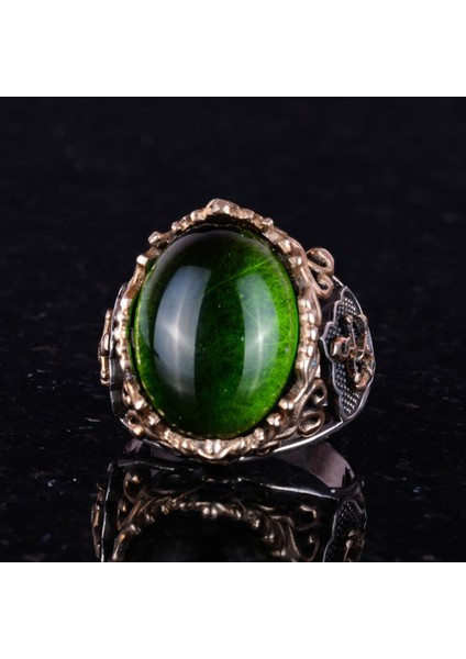 Peridot Yapay Taş Yüzük, Sailor Anchor Gümüş Yüzük, 925K Sterlin Gümüş Yapay Taş Yüzükler - Çeşitli & Farklı Koleksiyon fırsatları
