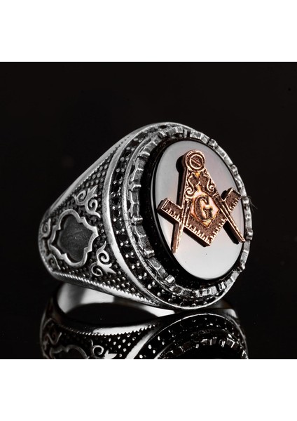 Mason Yüzüğü, 925 Ayar Gümüş Yüzük, Şık Yüzük, El Yapımı Yüzük, Onun Için Hediye indirimleri