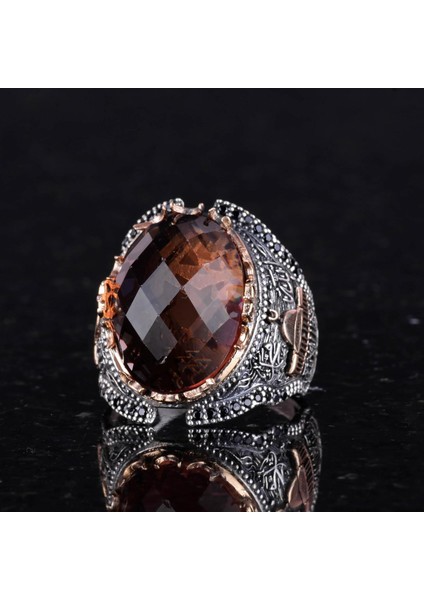 925 Ayar Gümüş Islami Erkek Yüzük, Sultanit Taşlı Yüzük modelleri