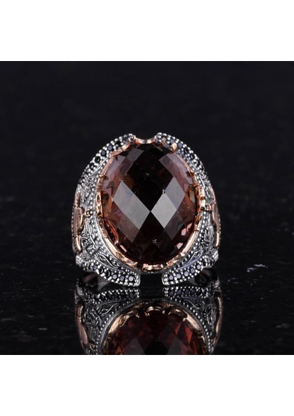 925 Ayar Gümüş Islami Erkek Yüzük, Sultanit Taşlı Yüzük indirimleri