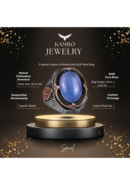 Chalcedon Taşlı Yüzük - 925 Ayar Gümüş Yüzük fiyatları