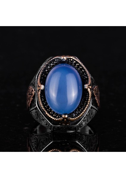 Chalcedon Taşlı Yüzük - 925 Ayar Gümüş Yüzük fırsatları