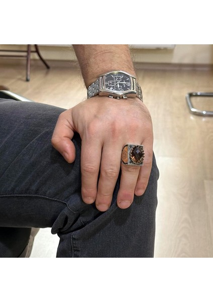 925 Ayar Gümüş Yüzük, Davud Yıldızı Yüzüğü, Yapay Taşlı Gümüş Erkek Yüzüğü modelleri