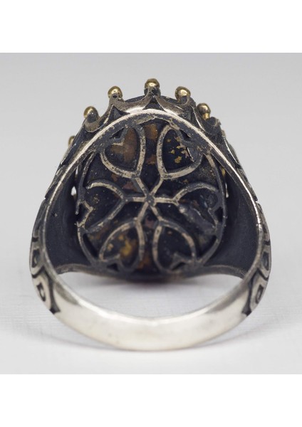 Unisex 925 Ayar Gümüş Yüzük ile Doğal Kırmızı Mercan Taşı fırsatları