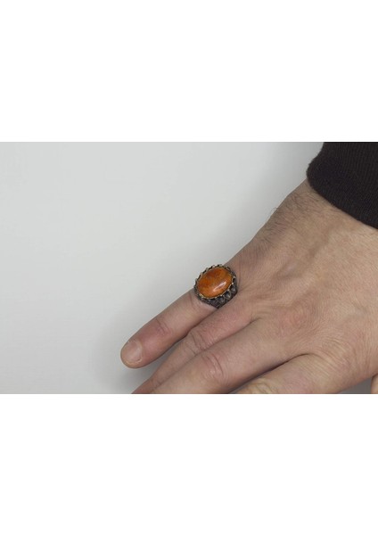 Unisex 925 Ayar Gümüş Yüzük ile Doğal Kırmızı Mercan Taşı indirimleri