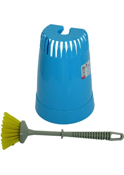 Plastik Muhafazalı Wc Tuvalet Klozet Fırça Takımı Karışık Renk ZP-136