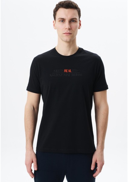 Erkek Regular Fit Baskılı Süprem Bisiklet Yaka Tişört Y29344454002