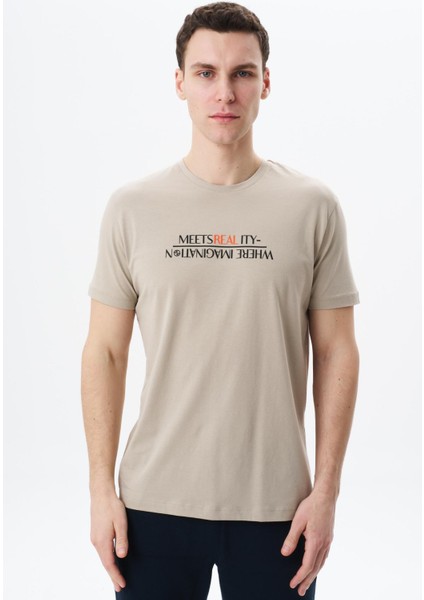 Erkek Regular Fit Baskılı Süprem Bisiklet Yaka Tişört Y29344454002