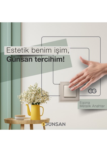 Eqona Metalik Bej Anahtar