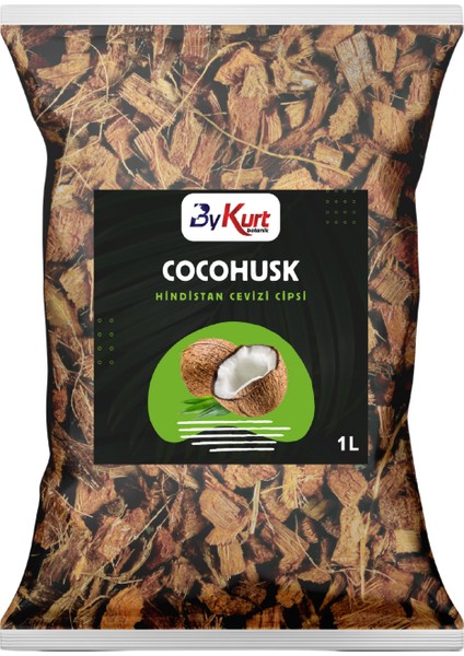 Cocohusk 1l Hindistan Cevizi Cipsi Orkide Bakımı ve Kök Gelişimi Için Doğal Malzeme