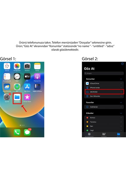NK1022 Apple iPhone iPad Lightning To SD Camera Reader SD Micro SD Kart Okuyucu Kablo Adaptör-Beyaz