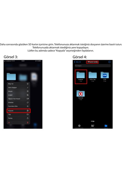 NK1022 Apple iPhone iPad Lightning To SD Camera Reader SD Micro SD Kart Okuyucu Kablo Adaptör-Beyaz