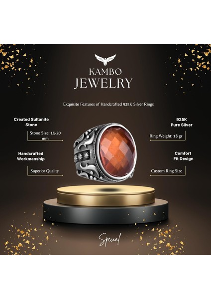 Sultanite Yapay Taş Yüzük, 925 Ayar Gümüş Yüzük, Tasarım Gümüş Erkek Yüzüğü fiyatları