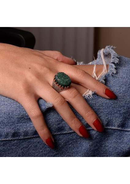 Erkekler Için Druzy Kuvars Taşlı - 925 Gümüş Erkek Yüzük modelleri