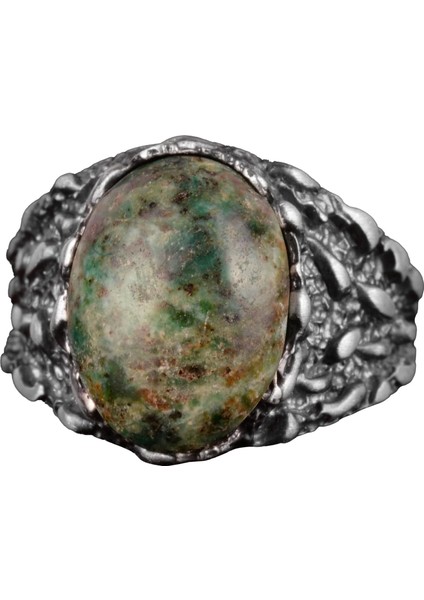 Doğal Arizona Turkuaz Taş Yüzük, Erkekler Için Hediye, 925 Ayar Gümüş Yüzük, Minimalist Yüzük