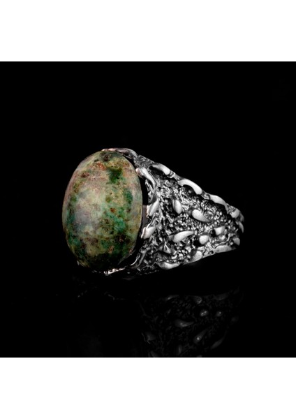 Doğal Arizona Turkuaz Taş Yüzük, Erkekler Için Hediye, 925 Ayar Gümüş Yüzük, Minimalist Yüzük fırsatları