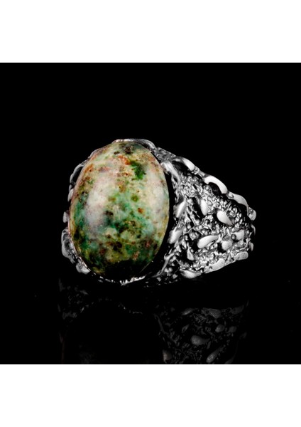 Doğal Arizona Turkuaz Taş Yüzük, Erkekler Için Hediye, 925 Ayar Gümüş Yüzük, Minimalist Yüzük indirimleri