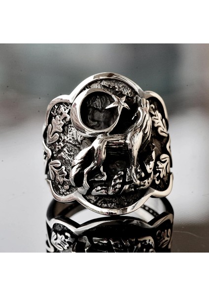Erkek 925 Ayar Katı Gümüş Kurt Yüzük - Cesur Vahşi Yaşam Ilhamlı Erkek Yüzük fiyatları