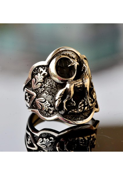 Erkek 925 Ayar Katı Gümüş Kurt Yüzük - Cesur Vahşi Yaşam Ilhamlı Erkek Yüzük modelleri