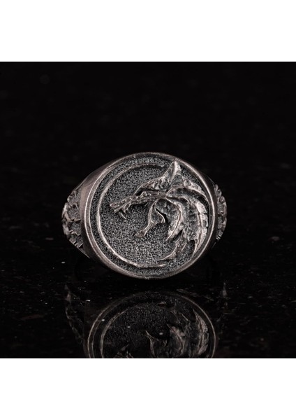 Kurt Yaban Hayatı Yüzüğü, Kurt Başlı Oksitlenmiş Yüzük, Erkek 925 Ayar Gümüş Yüzük modelleri
