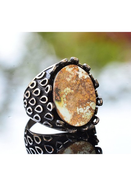 Arizona Turkuaz Taşlı Yüzük - Erkekler Için Sterlin Gümüş Yüzük modelleri