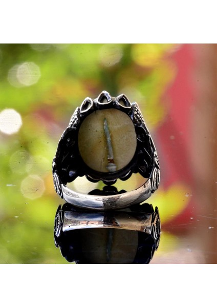 925 Ayar Gümüş Doğal Arizona Turkuaz Taşlı Erkek Yüzük indirimleri