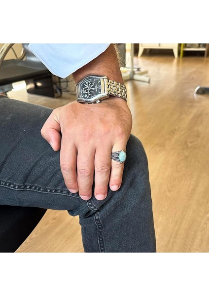 Doğal Akuamarin Taşlı Sterlin Gümüş Pençe Yüzük - Balık Burcu Için El Yapımı Yüzük, Sakinlik ve Spiritüel Farkındalık modelleri