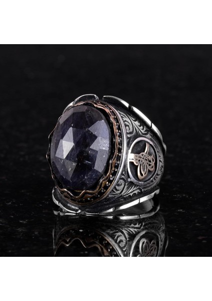 Doğal Taş Mavi Safir Yüzük, 925 Ayar Gümüş Yüzük, Osmanlı Gümüş Yüzük, Farklı Yüzük fırsatları