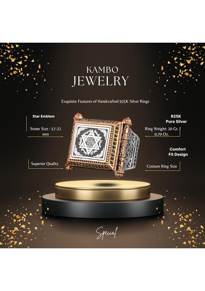 David Yıldız Yüzüğü, Süleyman Mühür Yüzüğü, Erkekler Için Gümüş Yüzük fiyatları