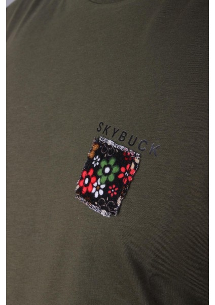 Etnik Detaylı Oversizekısa Kollu Haki T-Shirt modelleri