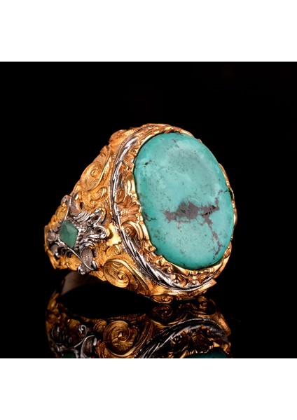 Arizona Turkuaz Taşı Yüzük, 925 Ayar Gümüş Yüzük Erkekler Için modelleri