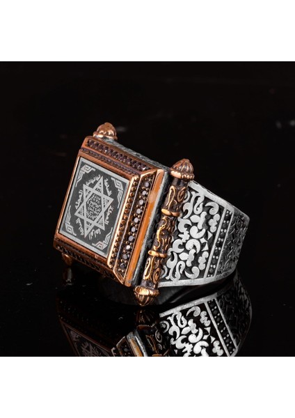 Kabbalah Yüzüğü, Davud'un Yıldızı Yüzüğü, Süleyman Mührü Yüzüğü, Erkek Sterlin Gümüş Islami Yüzük fırsatları