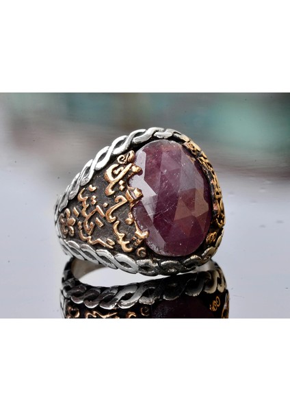 Safir Taşlı Yüzük, Erkek Gümüş Safir Yüzük