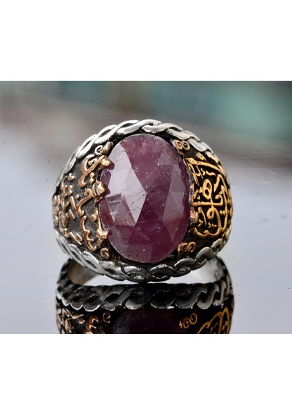 Safir Taşlı Yüzük, Erkek Gümüş Safir Yüzük