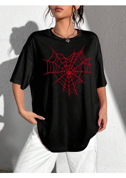 Baskılı T-Shirt - Siyah