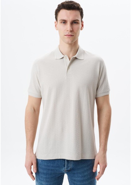 Erkek Basic Regular Fit Jakarlı Süprem Polo Yaka Tişört Y29374356402