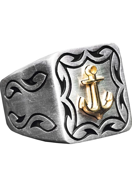 925 Ayar Gümüş Erkek Yüzük - Gemi Çivisi Yüzük