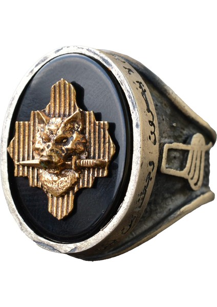 Kurt Yüzüğü, Vahşi Hayat 925 Ayar Gümüş Erkek Büyük Yüzük