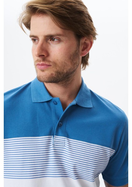 Erkek Regular Fit Çok Renkli Pamuk Pike Polo Yaka Tişört Y29374355002