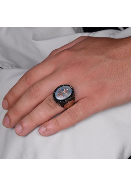 Yıldız David Yüzüğü - El Yapımı Yüzük - 925 Ayar Gümüş Erkek Yüzüğü (Çapa ve Ip) modelleri