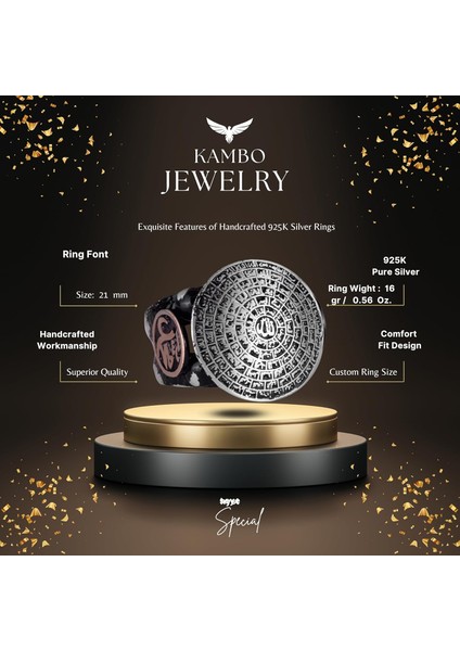 925 Ayar Gümüş Erkek Yüzük, Müslüman Yüzük, Esmaul Husna Yüzüğü fiyatları