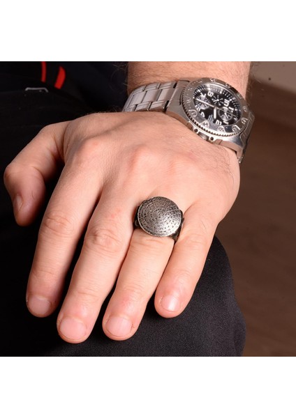 925 Ayar Gümüş Erkek Yüzük, Müslüman Yüzük, Esmaul Husna Yüzüğü modelleri