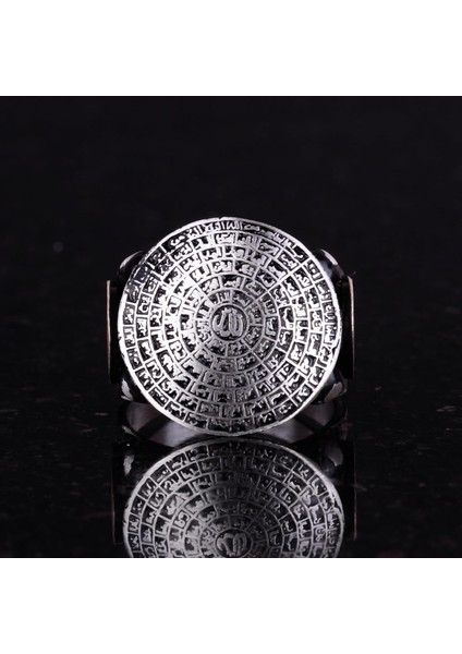 925 Ayar Gümüş Erkek Yüzük, Müslüman Yüzük, Esmaul Husna Yüzüğü indirimleri