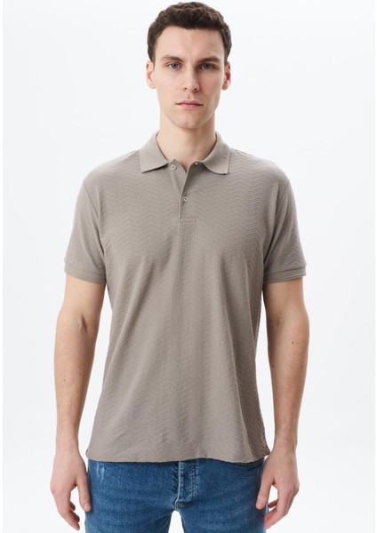 Erkek Basic Regular Fit Jakarlı Süprem Polo Yaka Tişört Y29374356402