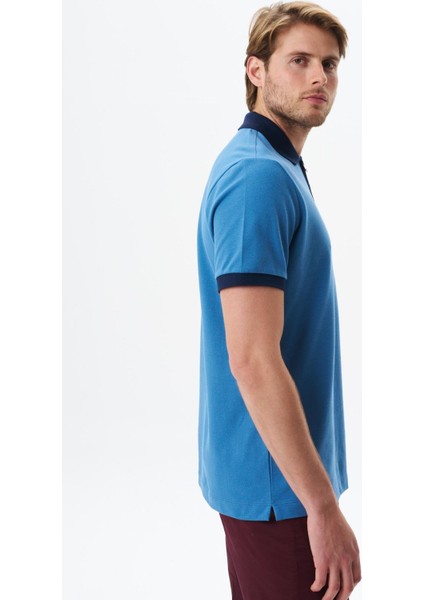 Erkek Regular Fit Basic Pamuk Pike Fermuarlı Polo Yaka Tişört Y29374354302