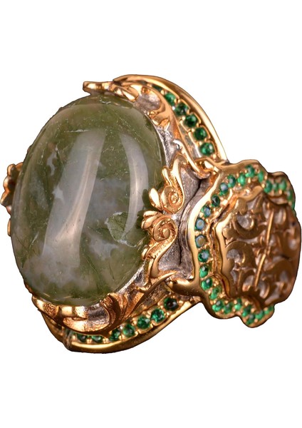 Doğal Taş Yüzük, Erkekler Için Şık Yüzük, El Yapımı Yüzük, Sultan Yüzüğü, 925 Ayar Gümüş Yüzük