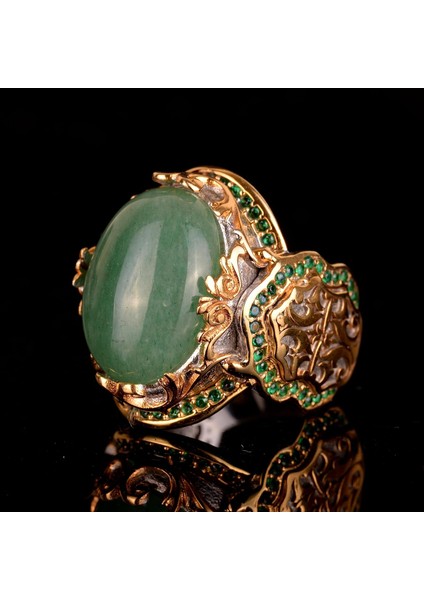 Doğal Taş Yüzük, Erkekler Için Şık Yüzük, El Yapımı Yüzük, Sultan Yüzüğü, 925 Ayar Gümüş Yüzük fırsatları